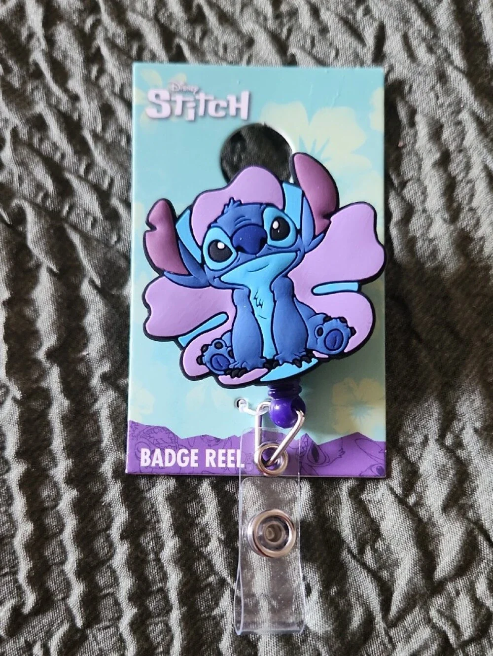 Blue Wrist Lanyard with Badge Reel